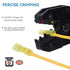 HKS 100PCS Nylon Female Spade Quick Disconnect Connector - Yellow 12-10 AWG Electrical Wire Connectors Kit