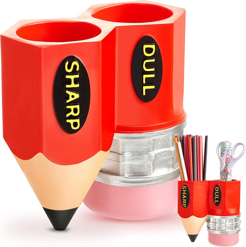 Pencil Shaped Pen Holder, Funny Pencil Dispenser, Pencil Storage Organizer for School, Classroom, Office Desk Gift