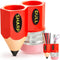 Pencil Shaped Pen Holder, Funny Pencil Dispenser, Pencil Storage Organizer for School, Classroom, Office Desk Gift