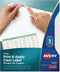Print and Apply Index Maker Clear Label Dividers, Copiers, 5-Tab, 11 x