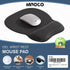 MROCO Ergonomic Mouse Pad, Black Color with Gel Wrist Rest, Comfortable Non-Slip PU Base, 9.4 x 8.1 in