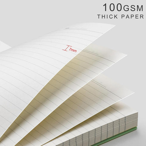 RETTACY B5 Spiral Notebook, 300 Pages, College Ruled, 100 GSM Premium Paper, Dark Green for School and Work