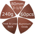 60 Pcs 240 Grits 3-1/8 Inch 80mm Triangular Oscillating Tool Sanding Paper for Wood Sanding Fit 80mm Triangular Multi Tool Sanding Pads XG8020240 by XXGO