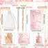 Yeaqee 91 Pcs Bridal Shower Diamond Pen Set, 31 Wedding Crystal Pens, 30 Organza Bags, 30 Cards, Rose Gold