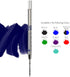 Monteverde Capless Gel Ballpoint Refill, Fine Point, Blue Black - 2 per Pack, Fits Parker Ballpoint Pens (P422BB)