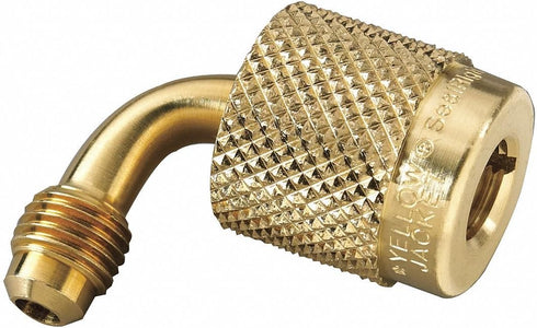 Yellow Jacket Low Loss Quick Coupler, 1/4 in MxF, 90 Deg