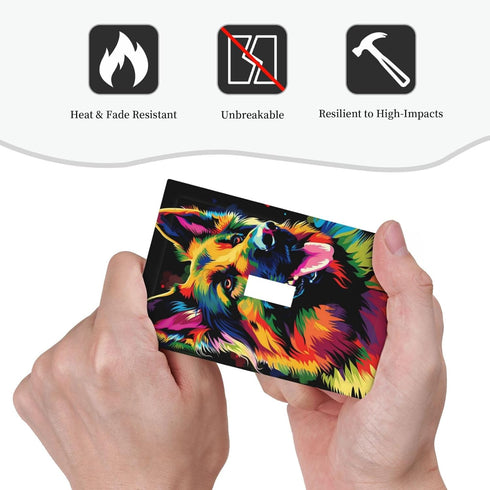 Ntyfur (7) 1 3X5 Colorful German Shepherd Dog Wall Plate Gang Toggle Light Switch Cover Single Toggle Faceplate Decor