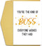 Qiliji Funny Birthday Card for Boss Manager, Thank You Card for Bosses, Bosses