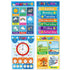 Educational Posters for Preschoolers, 12PCS Alphabet Letters, Numbers, Shapes, Colors, 11 x 16 Inch