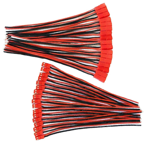 JST 2 Pin Male Female Connector, 22AWG Red Black Wire, 5.9inch for RC Plane Battery, 25Pair RC Connector Cable