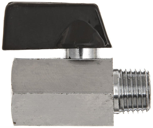 Kingston KMBVM Series Brass Mini Ball Valve, Lever, 1/4" NPT Male x NPT Female