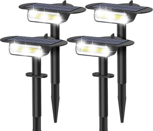 Latband 4 Pack Solar Spot Lights Outdoor Waterproof IP68, Auto On/Off Bright Solar