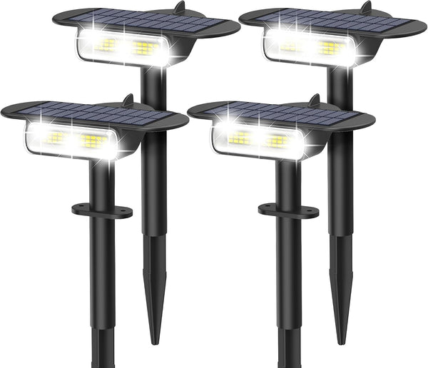 Latband 4 Pack Solar Spot Lights Outdoor Waterproof IP68, Auto On/Off Bright Solar