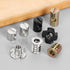 Swpeet 60Pcs M610/12/15/20 4-Pronged Nickel Plated Barrel Nuts with Threaded Inserts and T-Nuts Assortment Kit, Cross