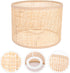 Cozy Yardwe Rattan Woven Lampshade Rattan Lamp Cover for Table Floor Lamps Elegant Boho Decor Home Lighting Accessory