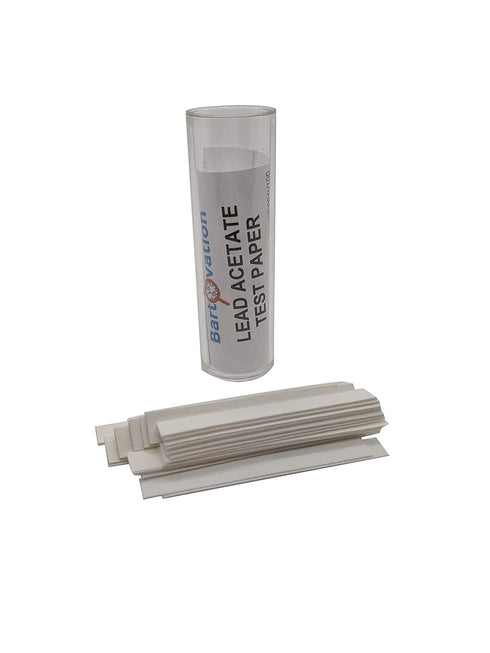 Lead Acetate Test Paper for Hydrogen Sulfide Detection, Vial of 100 Paper Strips