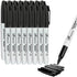 Permanent Markers, 128 Count Black Fine Point, Waterproof & Smear Proof Markers for School, Office, Home