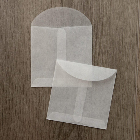 LUXPaper Open End Square Envelopes | 3 1/2" x 3 1/2" | Glassine | 30lb. Text | 50 Qty
