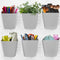 G.CORE Large Pegboard Cups, Grey Peg Board Storage Bin 6 Pack with Hooks for Organization