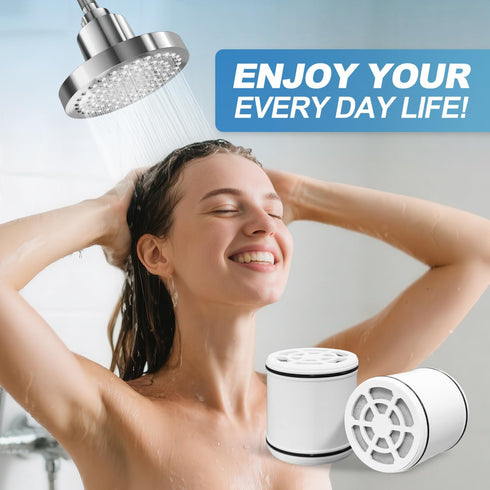 Shimmering 1-Pack High Output Shower Filter Replacement Cartridge Bath Water Filter Element Reduces Chlorine, Restores