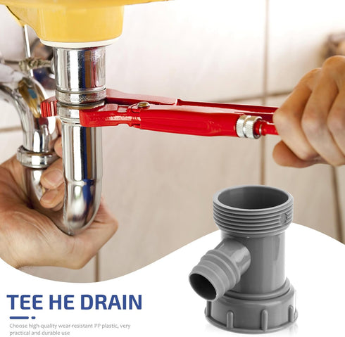 5pcs Three-way Sink Overflow Drain Pipe - Simple Sealed Drain Overflow for Home Sink
