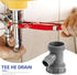 5pcs Three-way Sink Overflow Drain Pipe - Simple Sealed Drain Overflow for Home Sink
