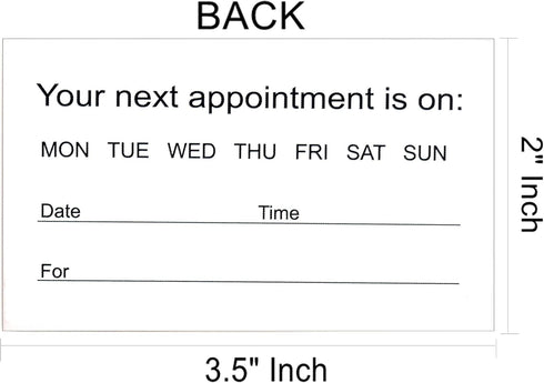 RXBC2011 Appointment Reminder Cards Pack of 100, Pink