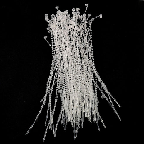 Tegg Snap Lock Pin 1000PCS 5Inch Clear Plastic Adjustable Beaded Tie Lock Pin Security Loop Fasteners