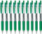 Zebra Sarasa Clip 0.7 Retractable Gel Ink Pen, Rubber Grip, 0.7mm, Green Ink, Value Set of 10