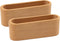 AUEAR 2 Pack Wood Business Card Holder for Desk, Beech Wooden Organizer Display Stand for Office Home Desktop