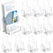 Wenqik Acrylic Brochure Holder - 4.1 Inch Clear Business Card Organizer Stand for Menu, Flyer, Magazine, Office (10 Pcs)