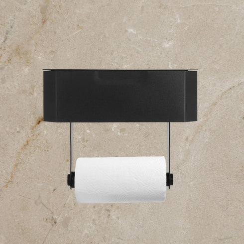 Stainless Steel Toilet Paper Holder with Wipes Storage, Square Bathroom Tissue Box Wall Mount, Rustproof Wet Wipe