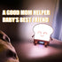 CRBAND Cute Toast Bread Lamp Plus+, Multi-Color Toast Touch Bar Night Light with Clock, Rechargeable Nursery Desk Decor