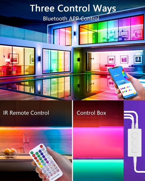 WS2812B WS2811 SP611E SK6812 WS2812 SM16703 UCS1903 5V~24V ALITOVE Bluetooth APP Controller Music Sync Addressable RGB
