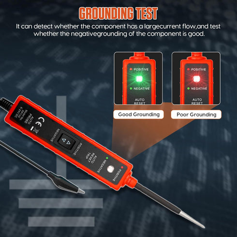 6-24V Power Short Circuit Probe Tester - LED Test Light for Automotive Circuit Testing