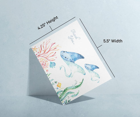Set 12 5.5 4.25 Inch Twigs Paper Thank You Card - Assorted Greeting Cards For All Occasions - Thank You Cards