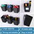 Namalu 12 Pack Peg Board Storage Bins with Labels and Hooks, Square Box Shape Organizer for Craft Room