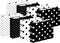 Barker Creek Black & White Dot File Folders - 14pt Stock, Set of 24, Multi-Design Set, Letter Size, 24/Set