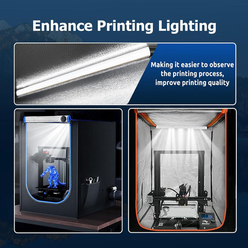3D 3D YOOPAI Printer Enclosure LED Light, LED Lights Strip USB LED Light Bar Enhanced Printing Lighting