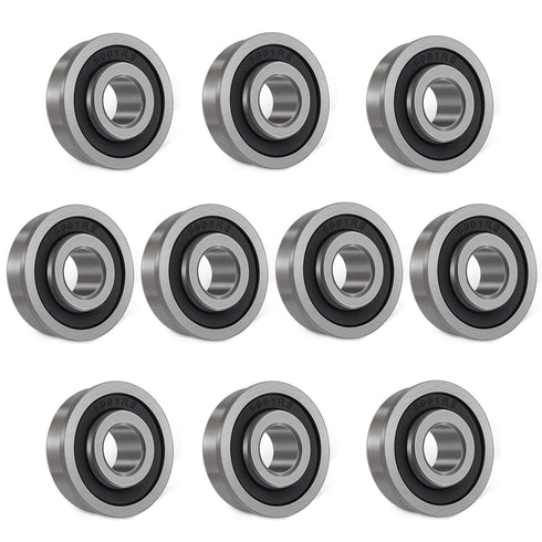10PCs ID 1/2" x OD 1-1/8" Flanged Ball Bearings for Lawn Mower, Wheelbarrows, Carts & Hand Trucks