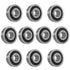 10PCs ID 1/2" x OD 1-1/8" Flanged Ball Bearings for Lawn Mower, Wheelbarrows, Carts & Hand Trucks