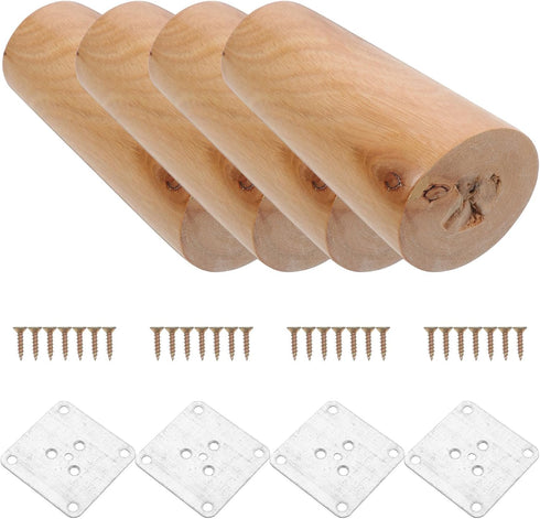 Toddmomy 4pcs Solid Wood Replacement Sofa Legs 10cm Slanted Cabinet and Coffee