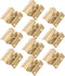 Kisangel 10pcs Four-fold 180 Right Angle Cabinet Hinges, Rust-Resistant Yellow Folding Hardware