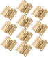 Kisangel 10pcs Four-fold 180 Right Angle Cabinet Hinges, Rust-Resistant Yellow Folding Hardware