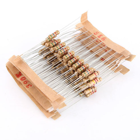 1000Pcs Resistor Kit, Electronic Resistance 5% Assortment 1 Ohm-10M Ohm 1/2W Carbon Film Resistors for DIY Projects