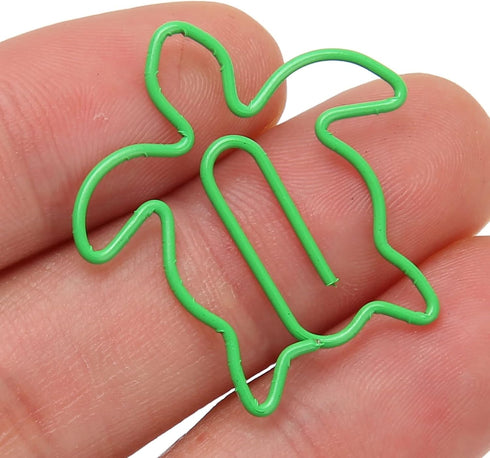 Cute Paper Clips, Pack of 100 Metal Animal Shaped Style, Electroplated Anti Slip Fancy Clips for Office School