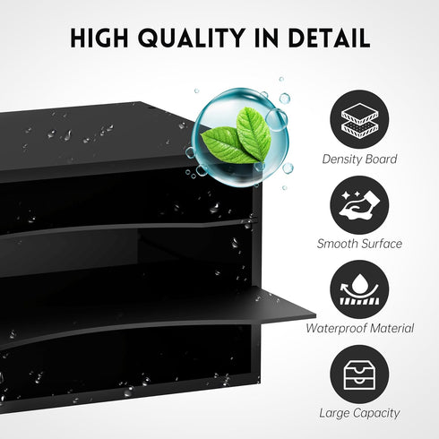 SUPEASY Wood Desk Organizer, 3 Tier Paper File Organizer, Wooden Desktop Mail Sorter for Office, School, Home