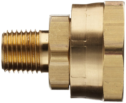 Dixon 504-1204 Brass Fitting, Adapter, GHT Female Swivel x 1/4" NPTF Male