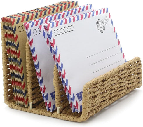 IMAYLLA Desk Mail Organizer - Small File Holders, Document Filing Folders, Paper Organizer for Office Desk Accessories