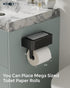 Toilet Paper Holder with Shelf - Flushable Wipes Dispenser & Storage Fits Any Bathroom, Keep Your Wet Wipes Hidden